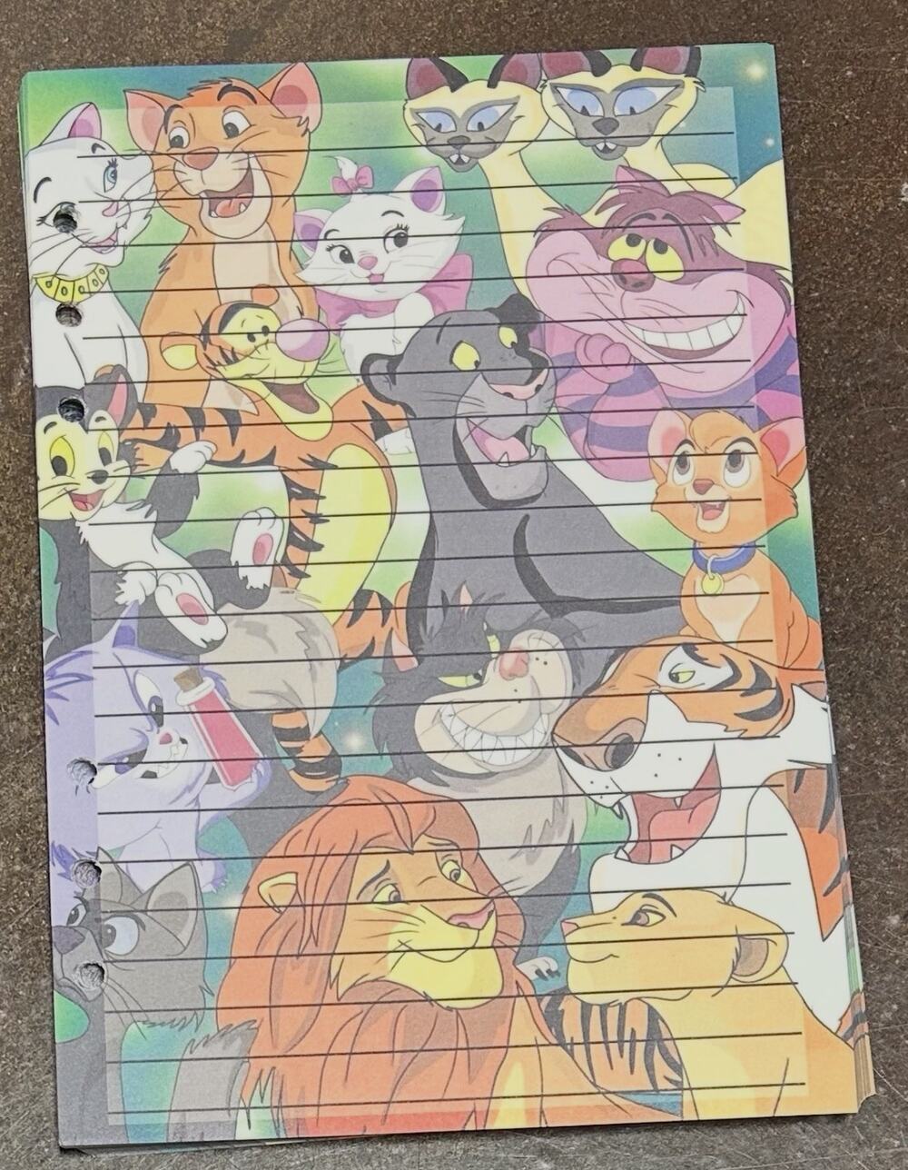 Disney Cats Size A5 Refill Stationery Paper (50 Sheets)